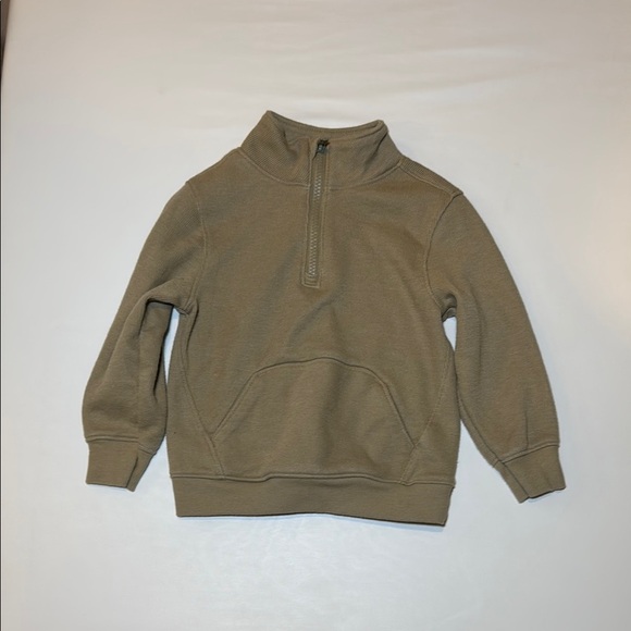 Old Navy Other - Old Navy Toddler Boy French Rib Quarter-Zip Sweater Beige Size 3T